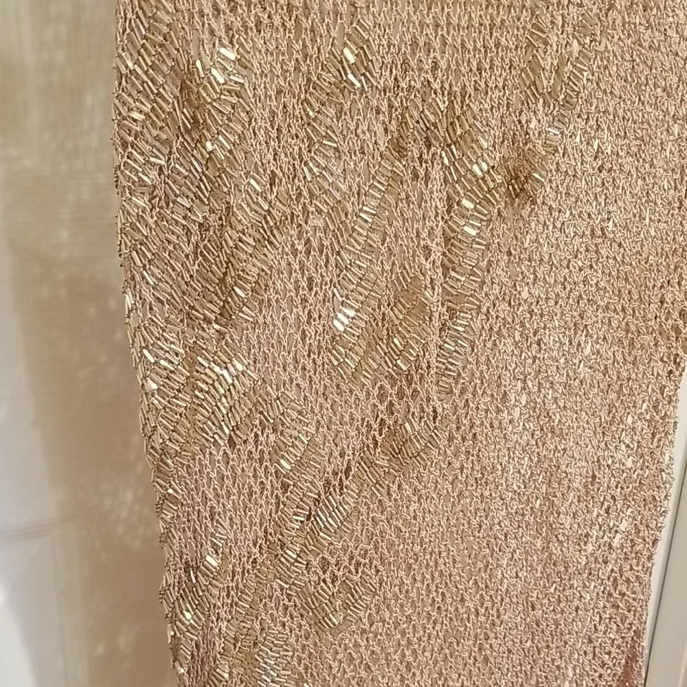 La Perla Beigh Sheath Dress V-Neck 3/4 Sleeve - Picture 3 of 3